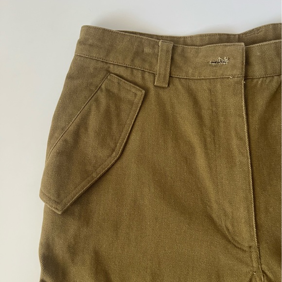 H&M Ankle lenth Cargo Pants Khaki Olive Green 8 - Picture 10 of 12